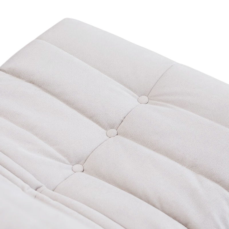 Fireside Togo Chair Chaise Lounge Lazy  sofa for Living Room, Bedroom, Salon, Office, with white Fabric Cover