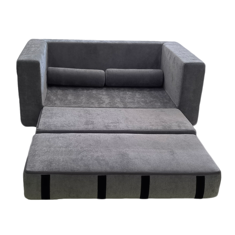 Multifunctional Foldable Sofa Bed with Hook and Loop Design