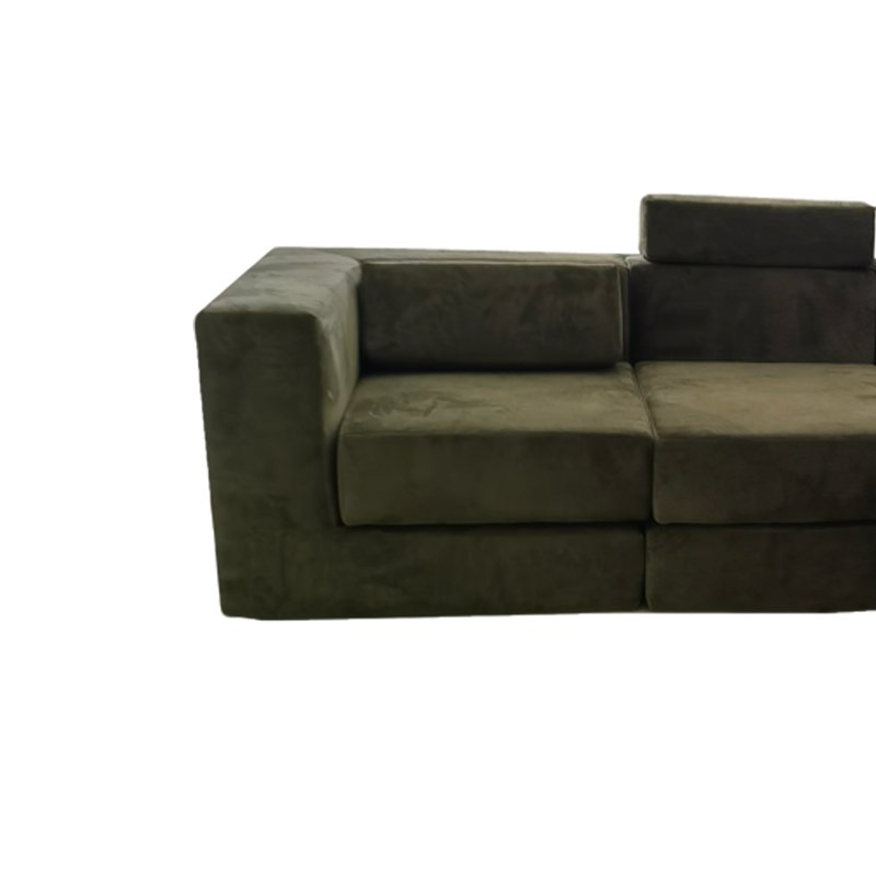 Olive Green Modular Sectional Sofa (Plush Upholstered + Chaise) - Wholesale for Hotels, Offices & Business Living Spaces