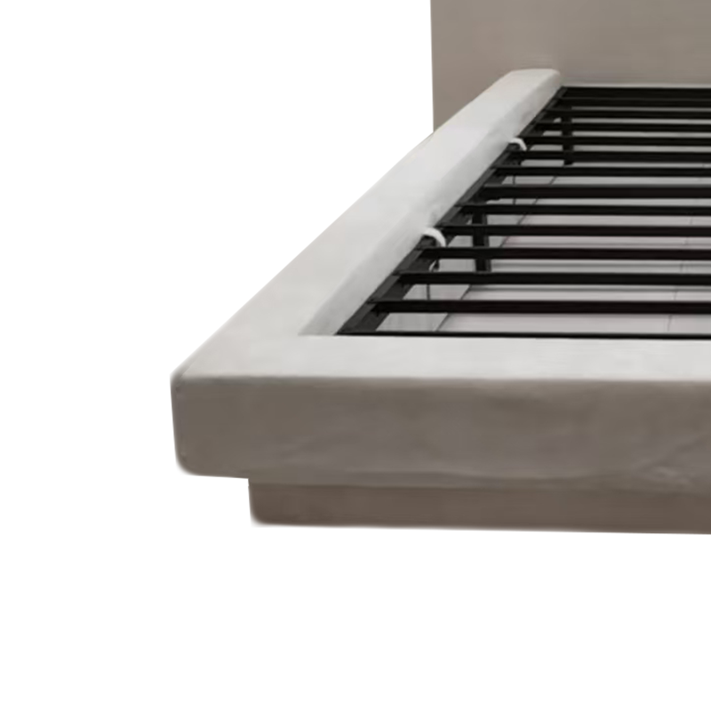 Light Gray Upholstered Platform Bed Frame with Headboard for Bedroom | 2025 New, Sturdy Slat Support & Modern Design