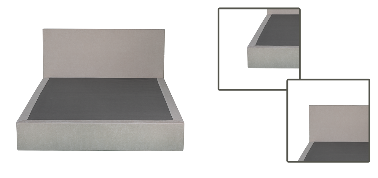 Light Gray Velvet Upholstered Platform Bed with Headboard for Bedroom | Stain - Resistant, Sturdy Slat Support & Contemporary Look