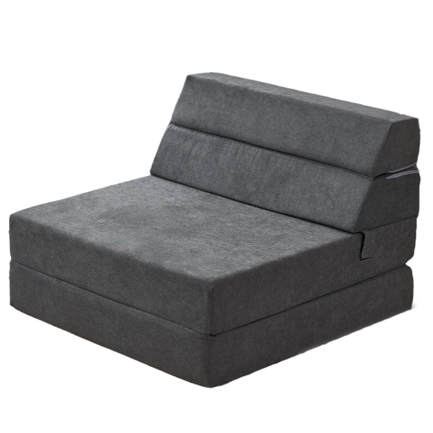Foldable Foam Sofa Bed | Convertible Sleeper Chair with Back Support | Fabric Upholstery for Living Room and Hospitality Use
