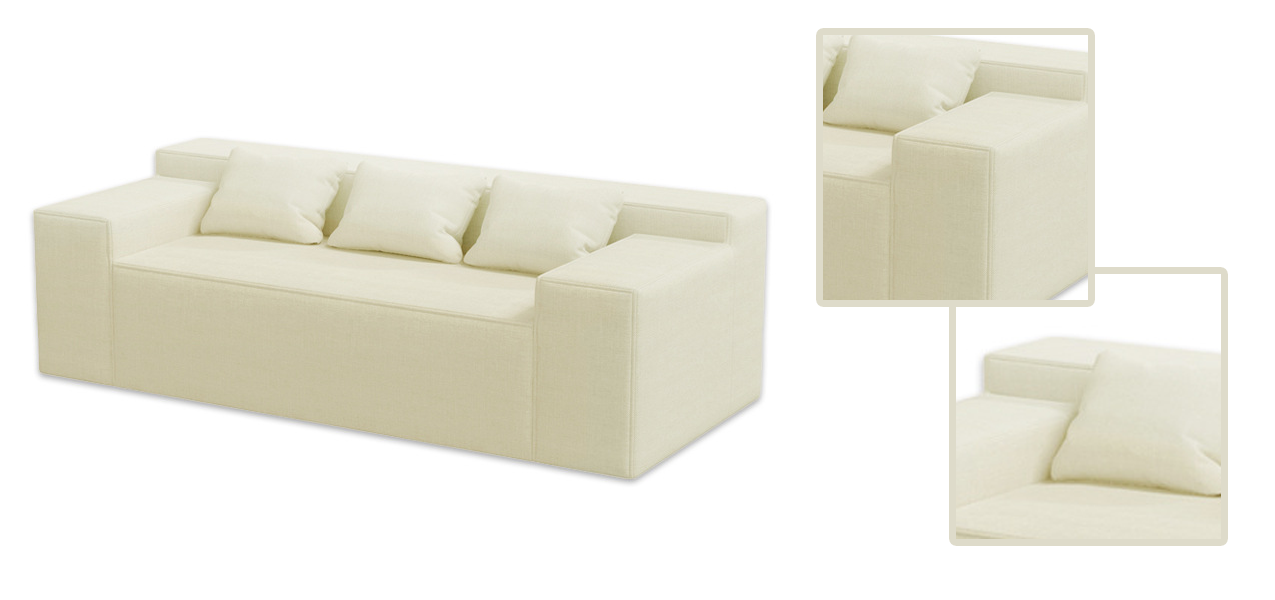 Linen Hybrid Sofa details