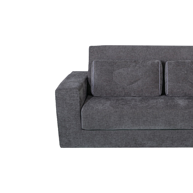 Close-up of 260g Chenille Fabric Upholstery and Corner Detail