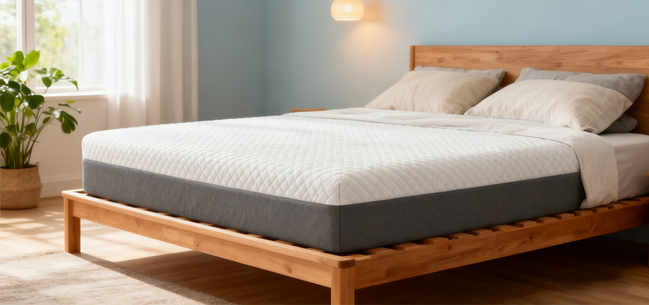 Wholesale Cooling Hybrid Mattress with Blue Accent - Modern Design Roll-Packed OEM