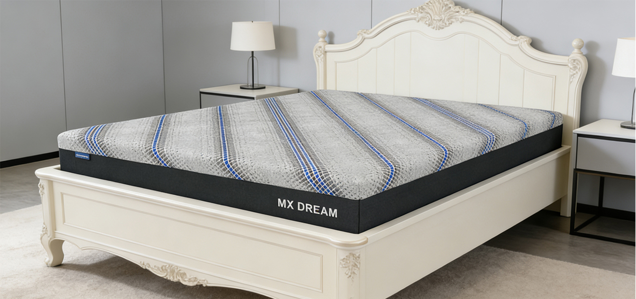 Wholesale Dynamic Pattern All-Foam Mattress in Modern Bedroom Setting - Roll-Packed for E-commerce