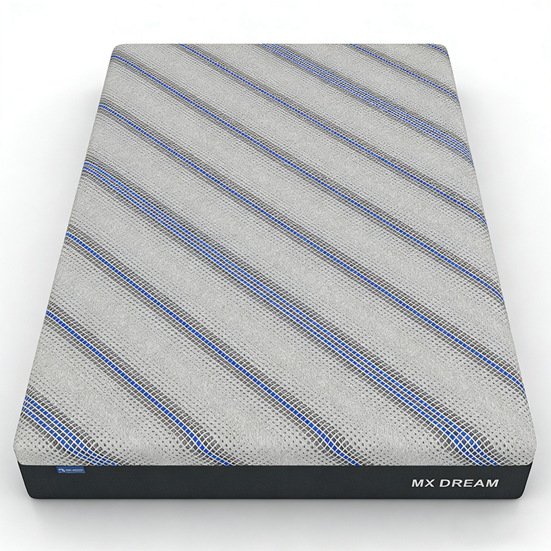 Wholesale Dynamic Pattern All-Foam Mattress - Blue and Gray Stripes Roll-Packed OEM