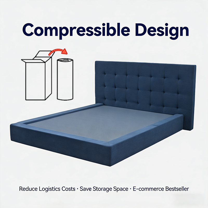 Wholesale Compressed Foam Bed Frame with Detachable Iron Structure | Space-Saving Modern Bedding OEM