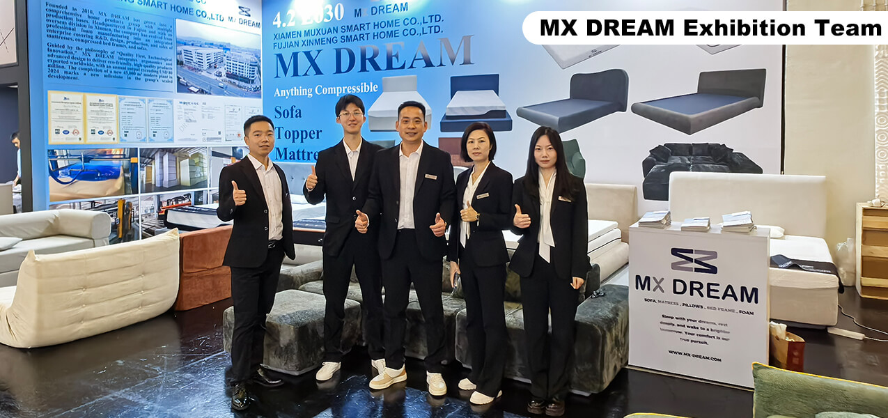 MX DREAM professional exhibition team at imm cologne 2026, standing in front of the 