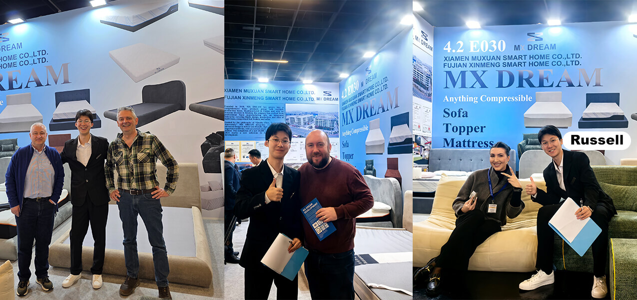 Russell from MX DREAM providing professional consultation to European interior designers at imm cologne 2026