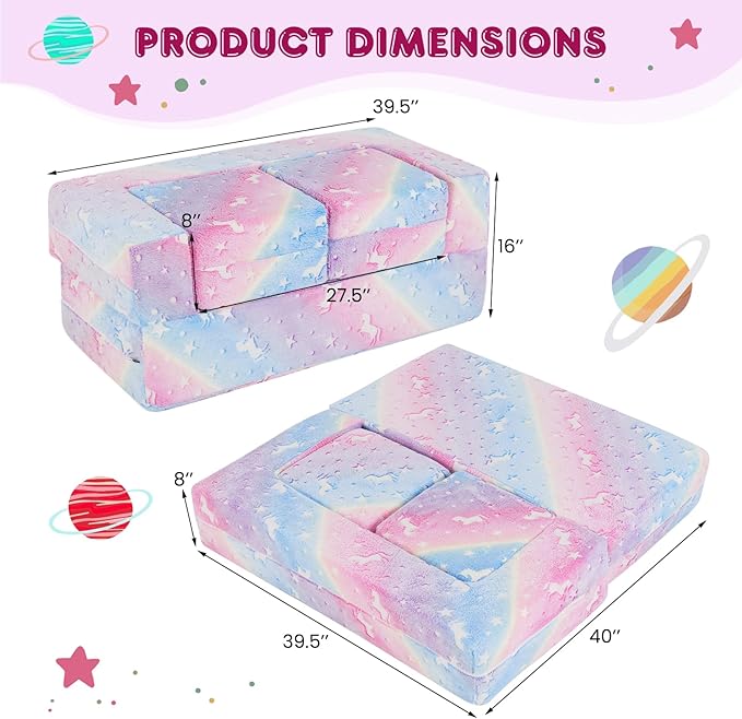 Low-Maintenance Modular Kids' Foam Sofa: Durable, Washable, & Easy-to-Store Furniture for B2B