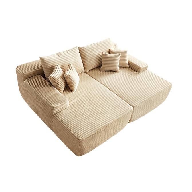 MX DREAM 206cm Corduroy Modular Sofa - Vacuum Compressed Roll-Pack Furniture for Easy Shipping