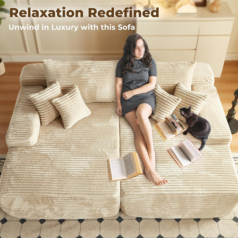 High-density foam sofa with an extra-deep seat design, delivering the ultimate relaxing home experience