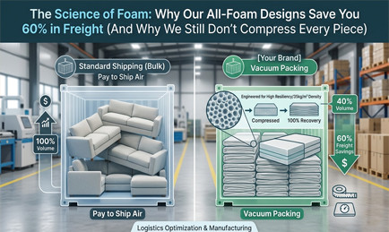 The Science of Foam: Why Our All-Foam Designs Save You 60% in Freight (And Why We Still Don’t Compress Every Piece)