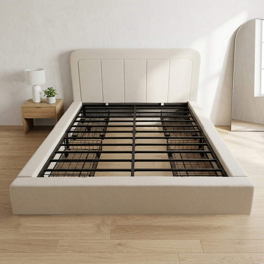 upholstered-storage-bed-frame-with-drawers-no-mattress-front-view